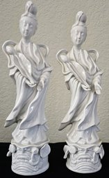 A Pair Of Vintage HOMCO Kwan Yin 'mother Of Mercy' Goddess Figurine