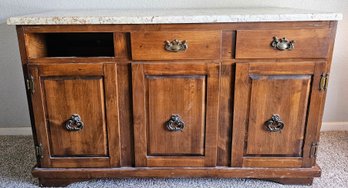 Buffett With Manufactured Marble Top (one Drawer Is Broken) Great Project!!