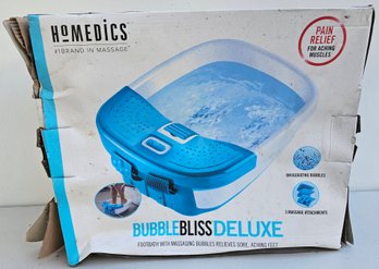 Homedics Bubble Bliss Deluxe Footbath, New In Box