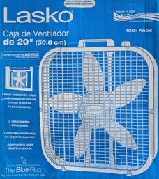 Lasko 20' Box Fan In White, New In Box