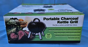 MasterBuilt Portable Charcoal Kettle Grill 14', New In Box