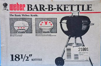 Weber Bar-b-kettle 18.5' Kettle Charcoal Grill, New In Box