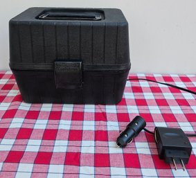 Koolatron Electric Lunchbox, Black Hard Sided Plastic With AC & Outlet Adaptors