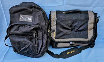 2 Bags Incl Targus Messenger Bag & Trans Jansport Backpack