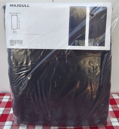 New Majgull Ikea Curtains In Black, 2 Panels