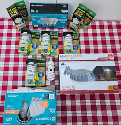 Lot Of Lightbulbs Incl 60wt Ecobulbs, LED Outdoor Light, 60wt Bulbs & More