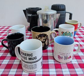 Collection Of Kitchen Items Incl Mugs, Microwave Coffee Maker & More