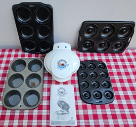 Baking Essentials Incl Donut Pans & The Original Personal Pie Maker With Manual