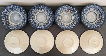 8 Blue And White Neiman Marcus Bowls Made In Italy