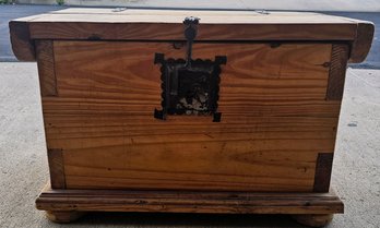 Wooden Chest With Iron Hardware Made In Mexico