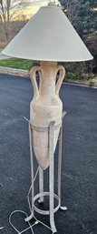 Cement Pastel Lamp With Metal Stand (tested)