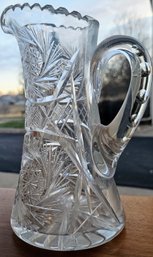 Lead Crystal Cut Glass Pitcher