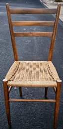 Mid 20th Century Gio Ponti Style Ladder Back Chair