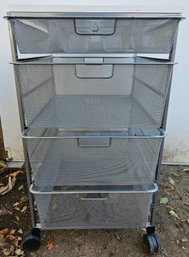 4 Drawer Storage Shelf On Casters