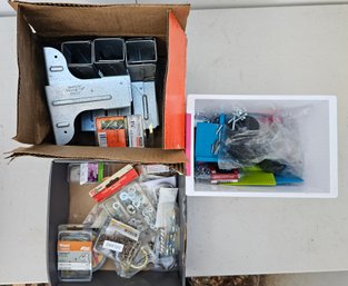 Assorted Lot Of Mostly Hardware Incl Screws, Bolts, Washers, & Shelving Hardwarelk