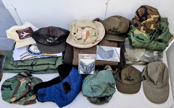 Collection Of Vintage Army/air Force/navy Clothing Incl Issued Hats, Shirts & More