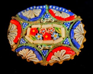 Vintage Italian Glass Mosaic Broach