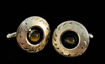 Sterling Silver Tigers Eye Cufflinks 8g