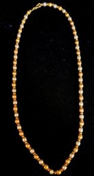 Ladies Gold And Pearl Necklace (14k)