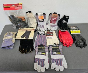 Large Lot Of New High Quality Gloves Incl Leather, Bbq, Neoprene & More. Mostly Size Large