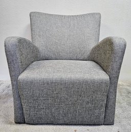 Grey Upholstered Arm Chair