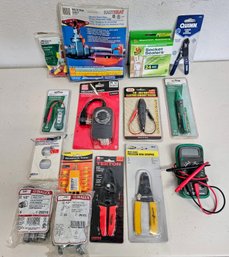 Electrical Items Incl Freeze Protection Cable, Wire Crimper, Mechanical Timer, Voltage Tester And More
