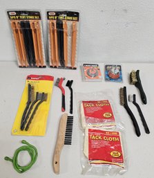 Wire Brushes With Tent Stakes And Tack Cloth