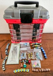 Glass Beads With Organizer And Tools