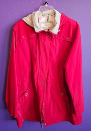 Liz Claiborne Red Zip Up Jacket Size Xl