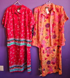2 New With Tags Lisa II Floral Dresses With Shawls, Both Size 22w