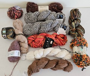 Assortment Of New Yarn Incl Alpaca Tan/white, Unikat Multicolor, Capriccio Trends & More