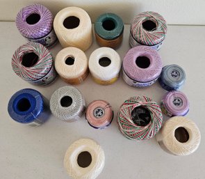 Lot Of Colorful Purple, Green/red Crochet Thread By J&p Coats, Aunt Lydia's & More