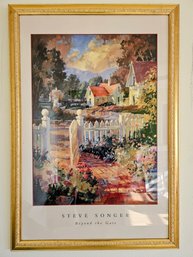 Steve Songer Beyond The Gate Print In Gold-tone Wooden Frame