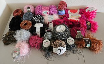 Assortment Of Yarn In Various Colors And Blends Incl. Nylon, Wool, Polyester And More