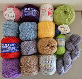 A Lot Of Mostly Crochet And Knitting Yarn