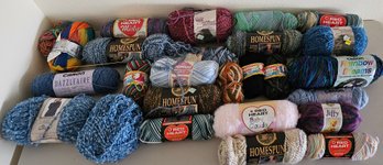 As Assortment Of Mostly Acrylic Yarn Incl. Solid And Multi-colored And Various Brands