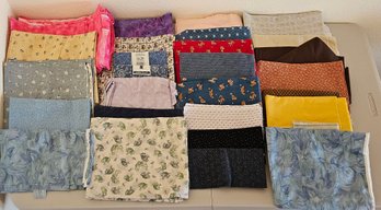 Assortment Of Yardage/scrap Quilting Fabric Incl Patterned, Animal, Colorful & More