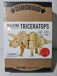 New Dinodroid Walking Triceratops Wooden 3D Puzzle