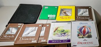 Assortment Of Sketch Pads & Paper Pads For Art