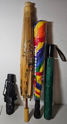 4 Umbrellas Incl Travel Size, 2 Person Rainbow, Oriental Style & More