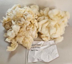 Lot Of White German Sheep Wool From 2003 Incl Raw/unprocessed & Roving