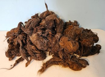Brown/black Alpaca Wool, Unproccessed