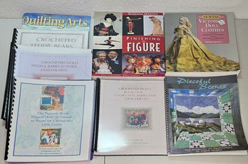Craft Instruction Booklets Incl Quilting, Victorian Doll Clothes, Crochet Dolls & More