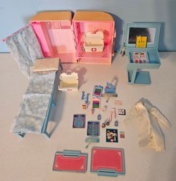 Vintage Barbie Doctor Case Incl X Ray, Doctor Bags, Coats, Exam Table & More