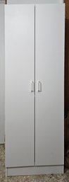 White Composite Wood Cabinet With 3 Adjustable Shelves