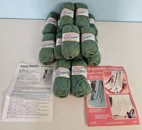 14 Yarn Skeins By Mary Maxim 3 Ply Ultra Soft Mellowspun Parisienne Afghan Knit Kit