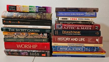 Assortment Of Miscellaneous Books Incl Religious, Foreign, Travel & More