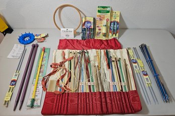 Assortment Of Knitting & Crochet Needles Of Various Sizes