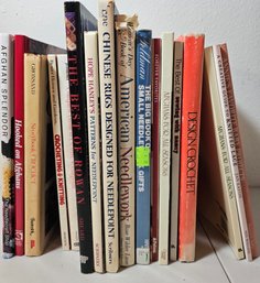 Assortment Of Crafting Books Incl Knitting, Crochet, Afghan Circle & More