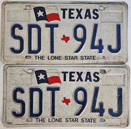 2 Texas License Plates